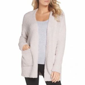 Barefoot Dreams CozyChic cardigan S/M with pockets cream